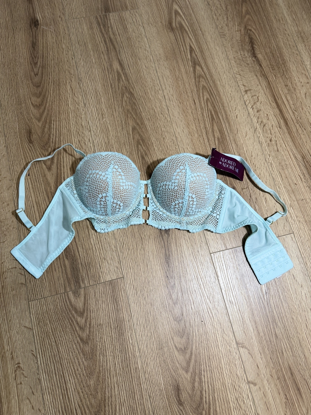 Adore Me Mint Lace Convertible Push-Up Bra